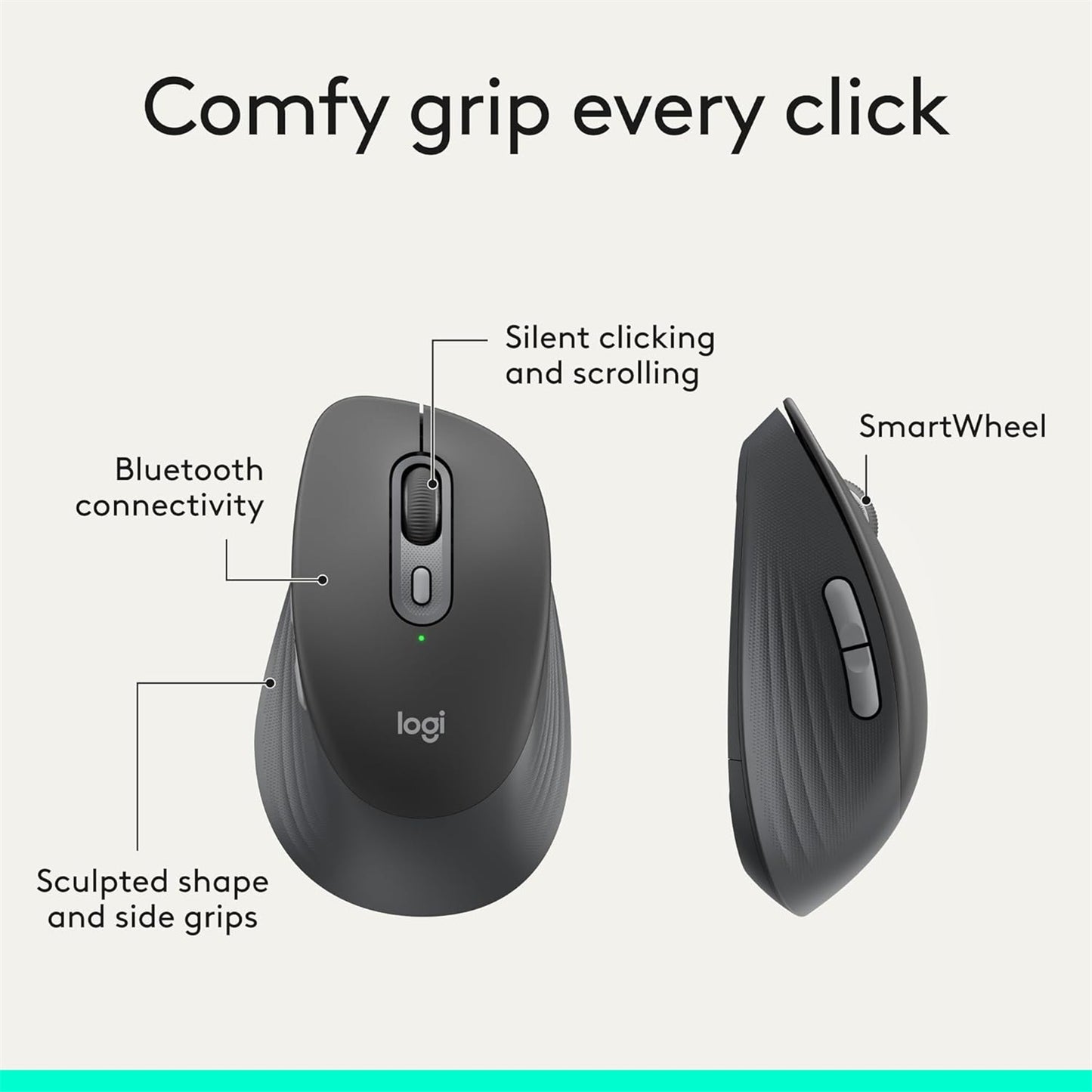Logitech Signature Comfort M840 L Bluetooth Mouse - Graphite