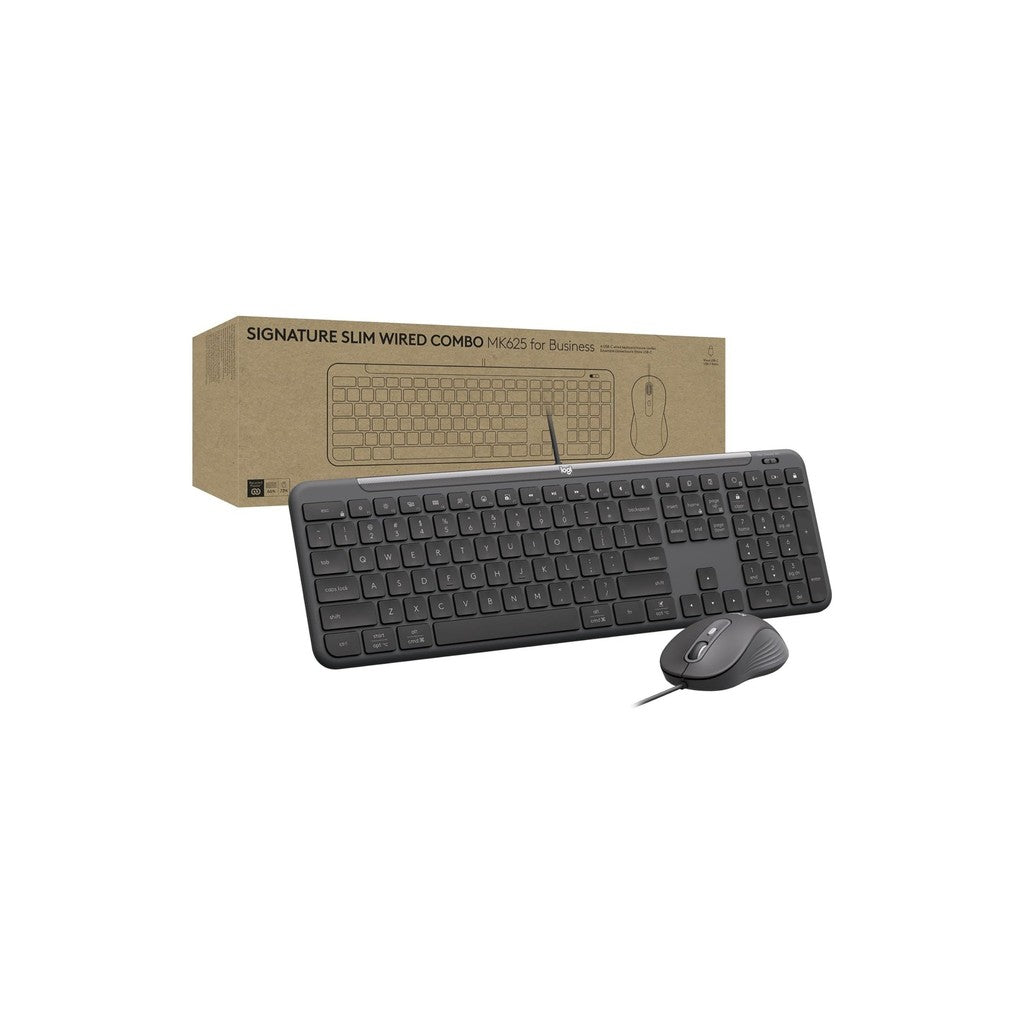 Logitech Signature MK620 Wired USB-C Keyboard & Mouse Combo for Business