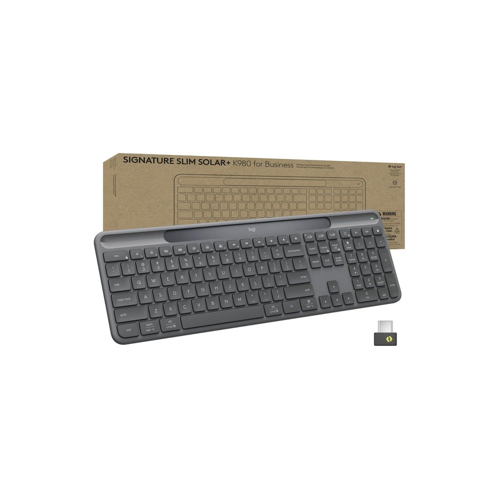 Logitech Signature Solar+ Wireless Keyboard K980 For Business