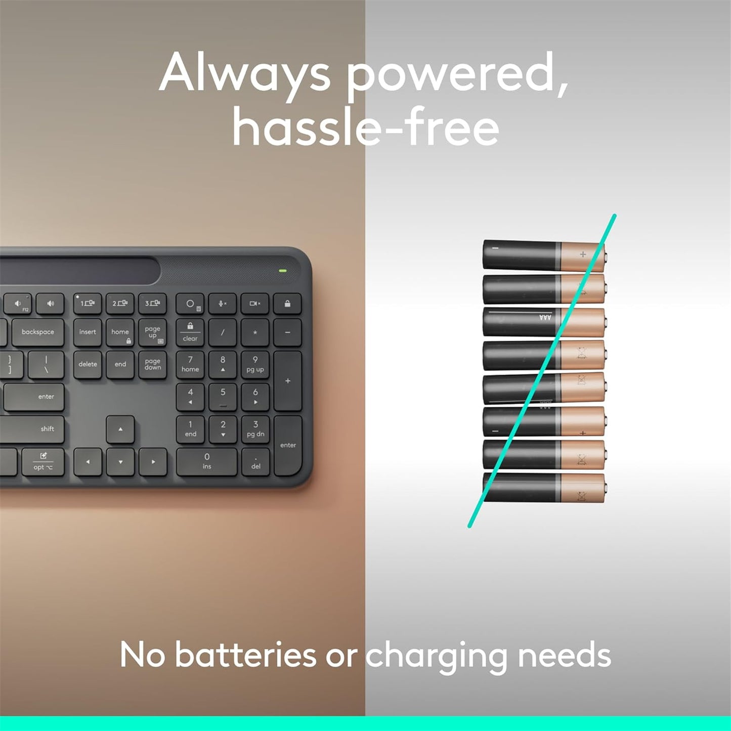 Logitech Signature Solar+ Wireless Keyboard K980 For Business