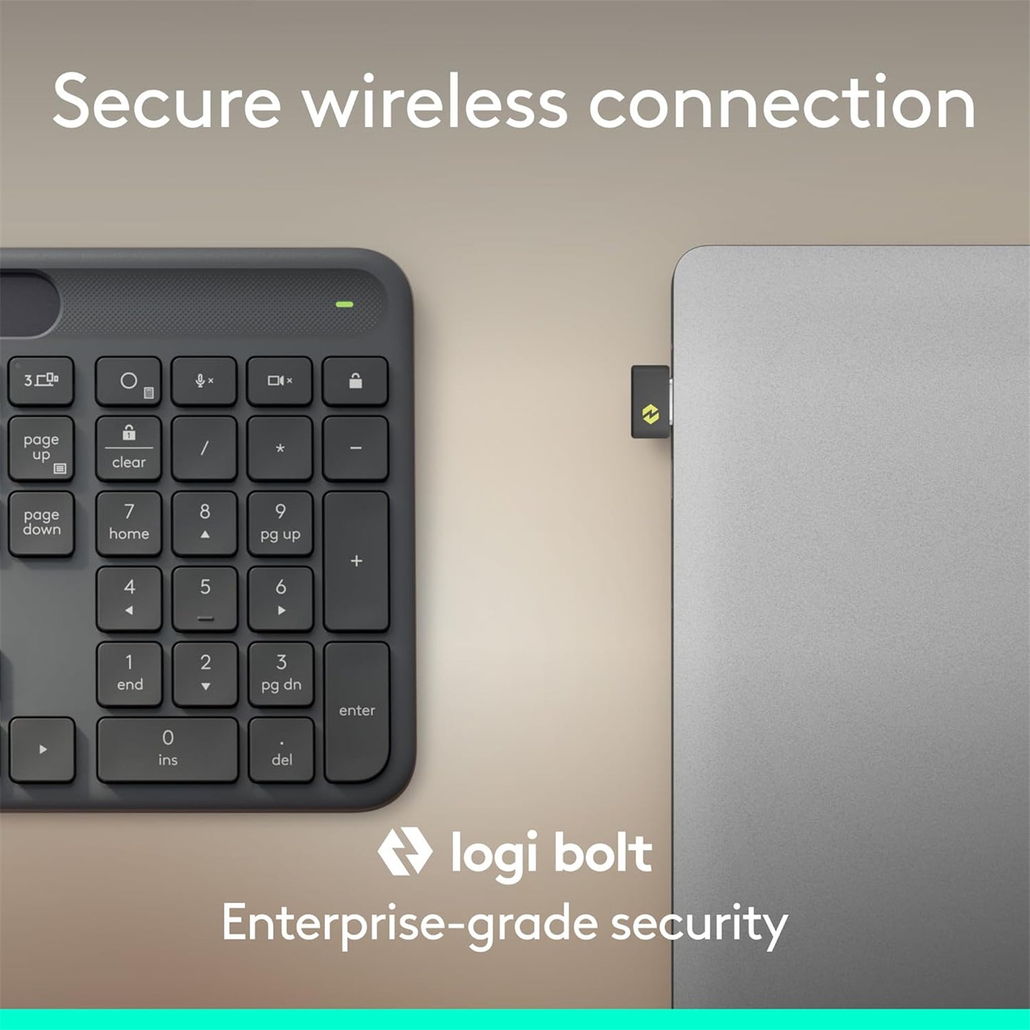 Logitech Signature Solar+ Wireless Keyboard K980 For Business