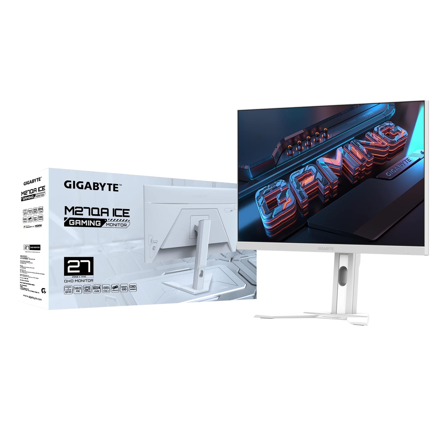 GIGABYTE M27QA ICE 27" QHD 1ms 180Hz IPS Gaming Monitor