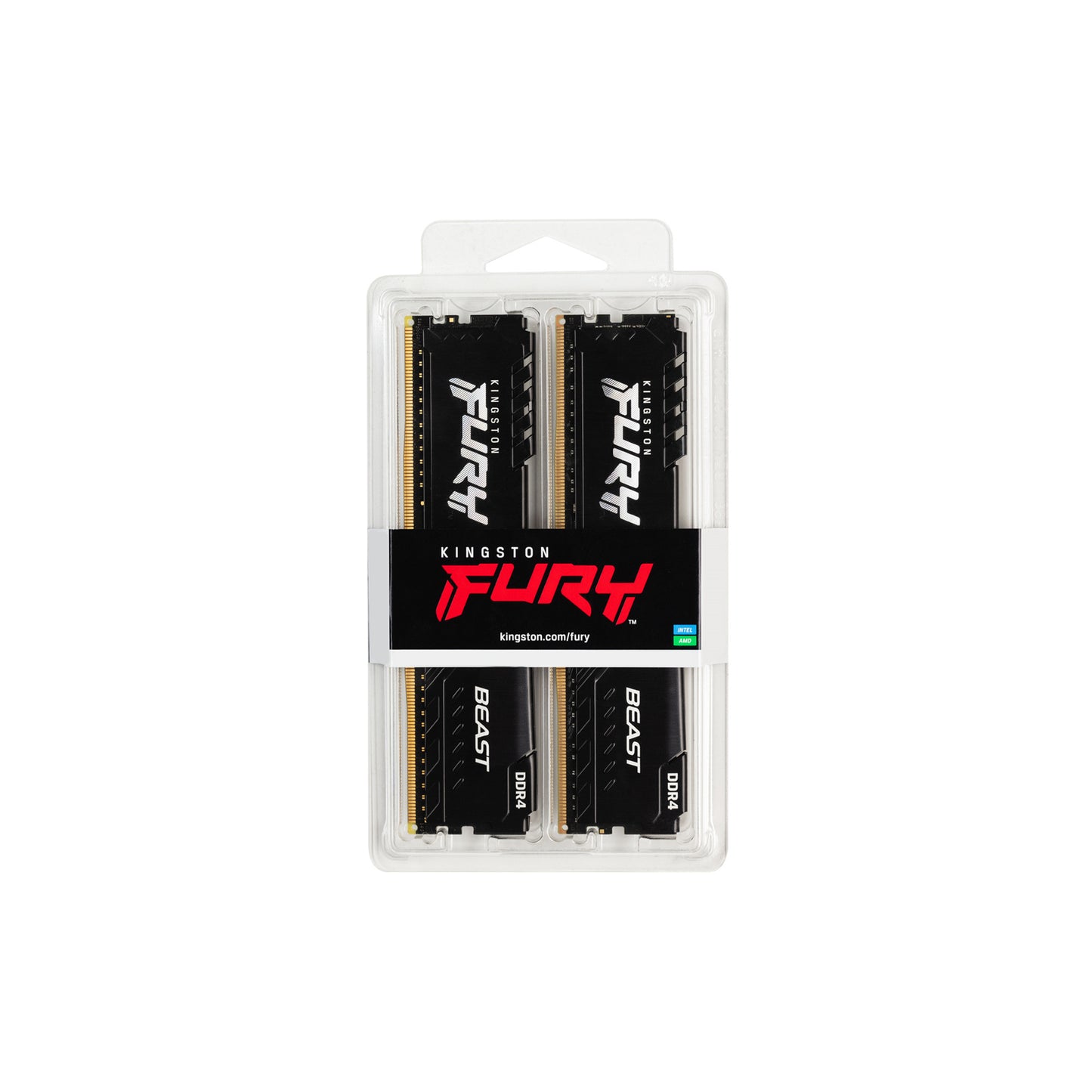 16GB (2x8) 3200mhz CL16 Kingston Fury Beast Black DIMM DDR4 RAM