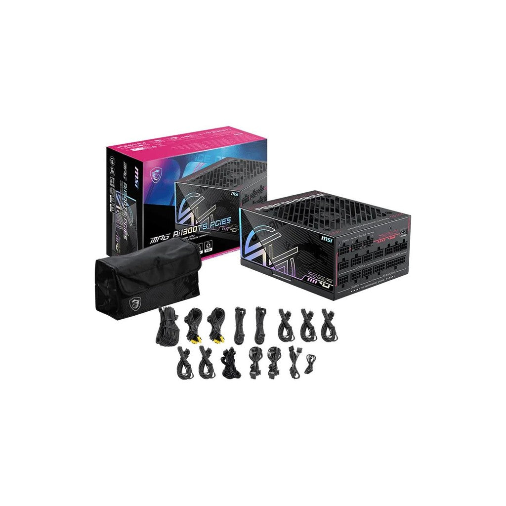 MSI MPG Ai1300TS PCIE5 1300W 80Plus Titanium ATX 3.1 PSU