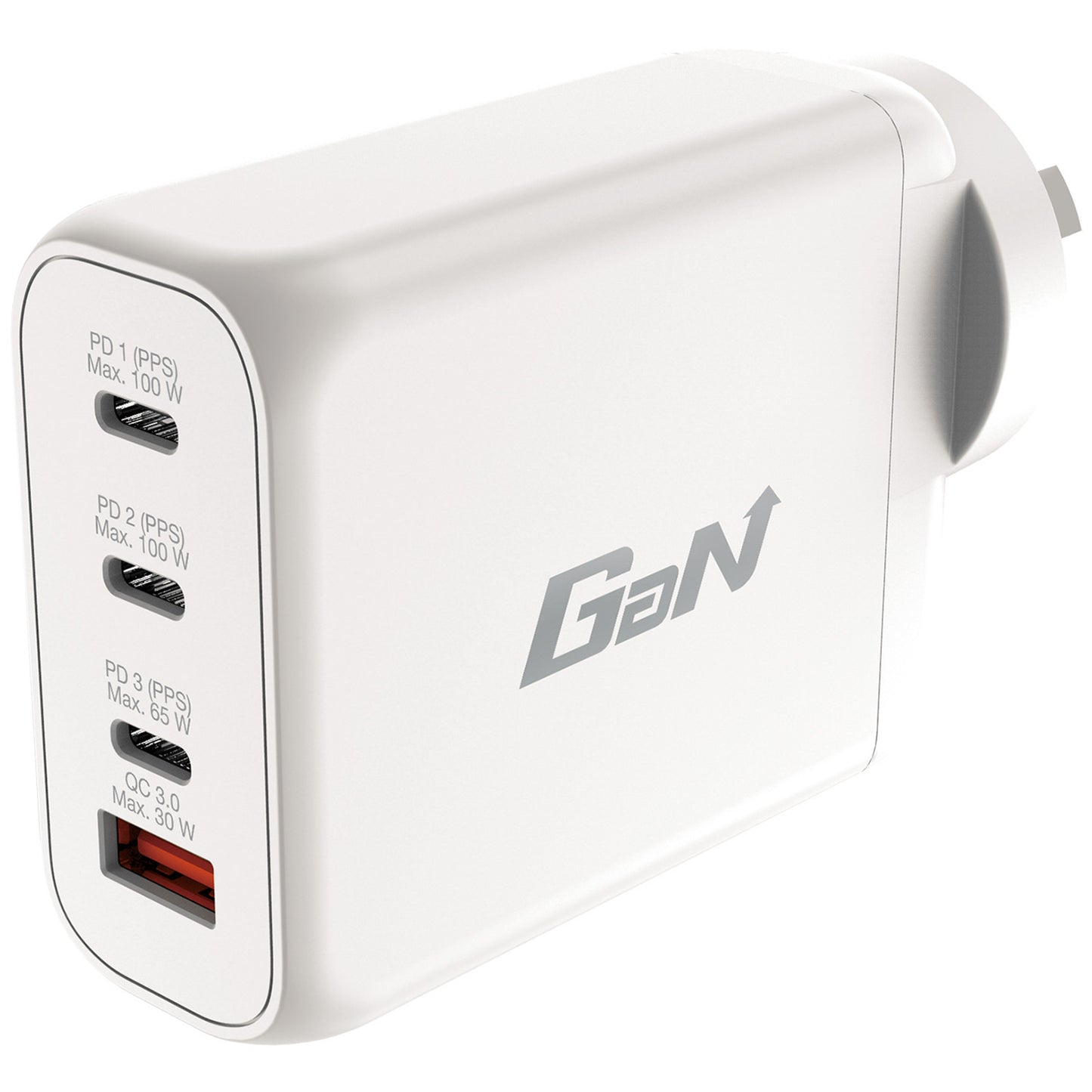 Verbatim 100W GaN Charger with 3x USB-C and 1x USB-A - White