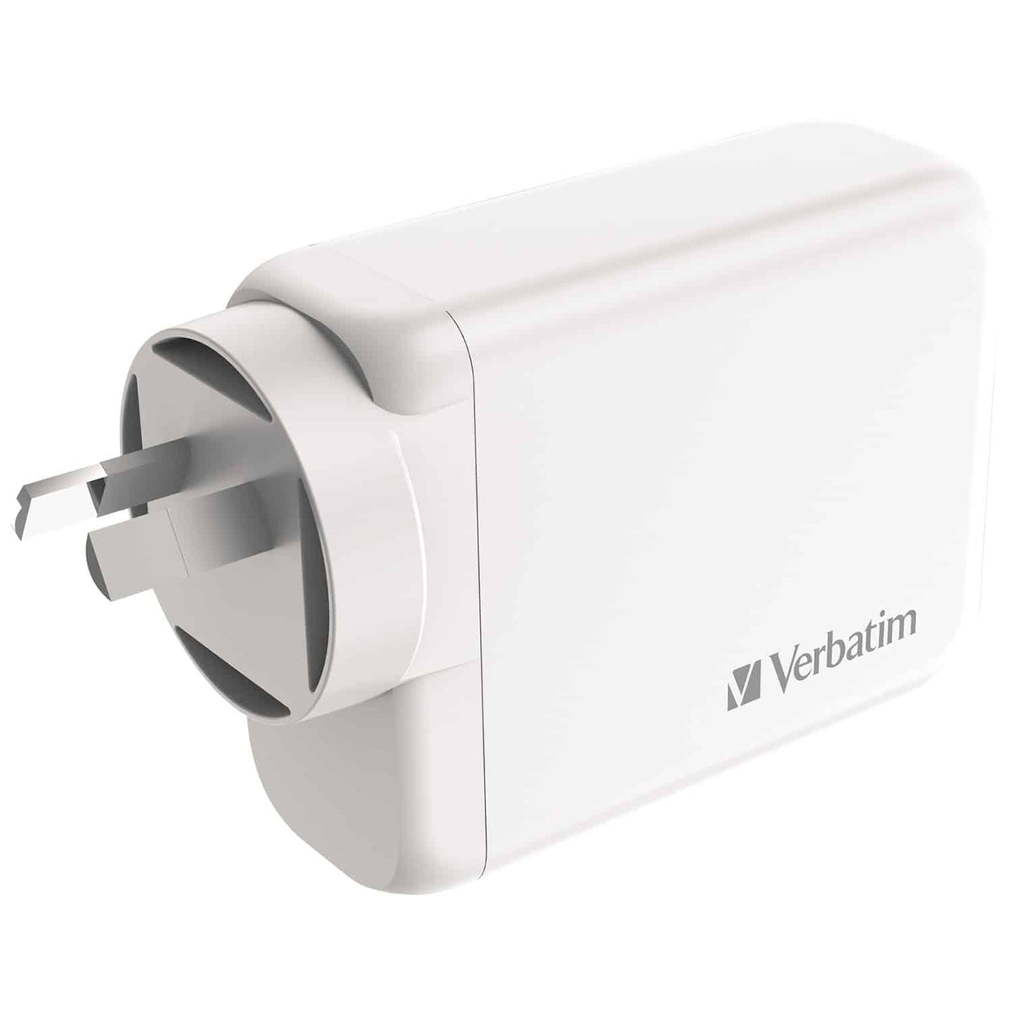 Verbatim 100W GaN Charger with 3x USB-C and 1x USB-A - White