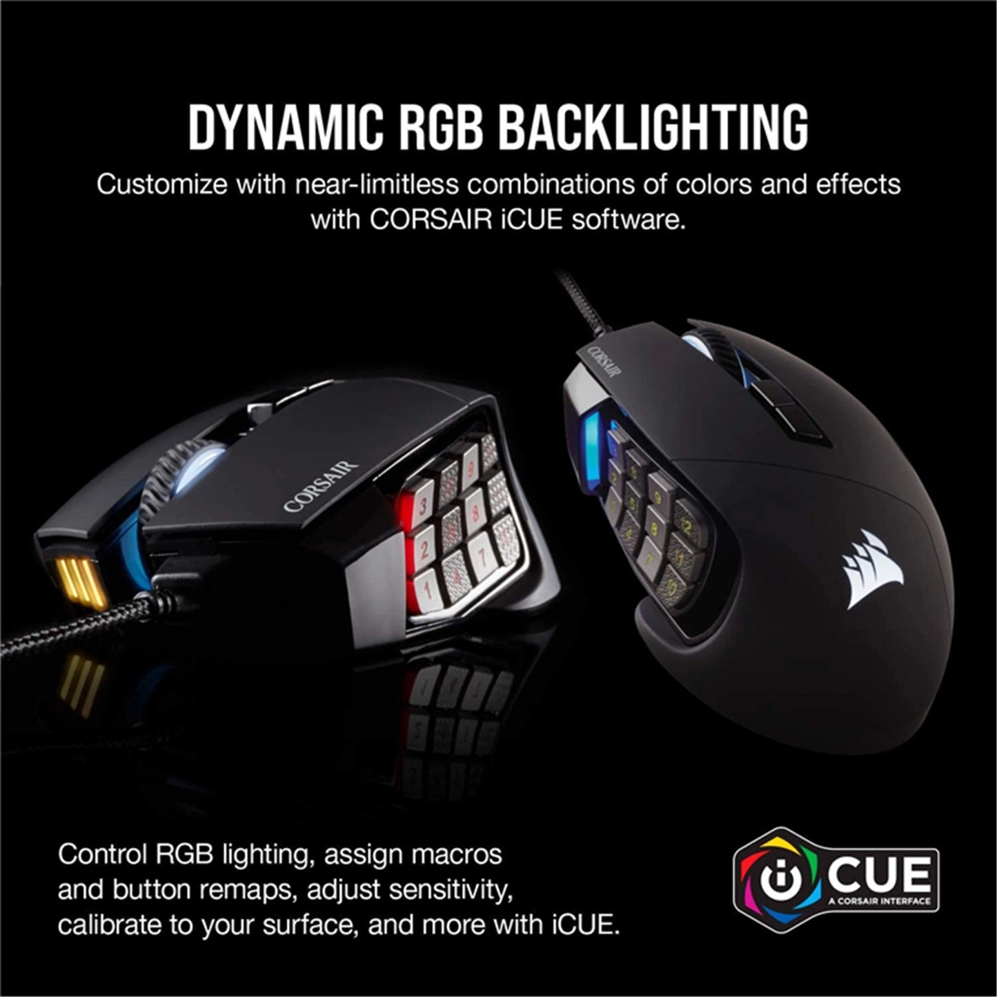 Corsair Scimitar RGB Elite MOBA MMO Gaming Mouse