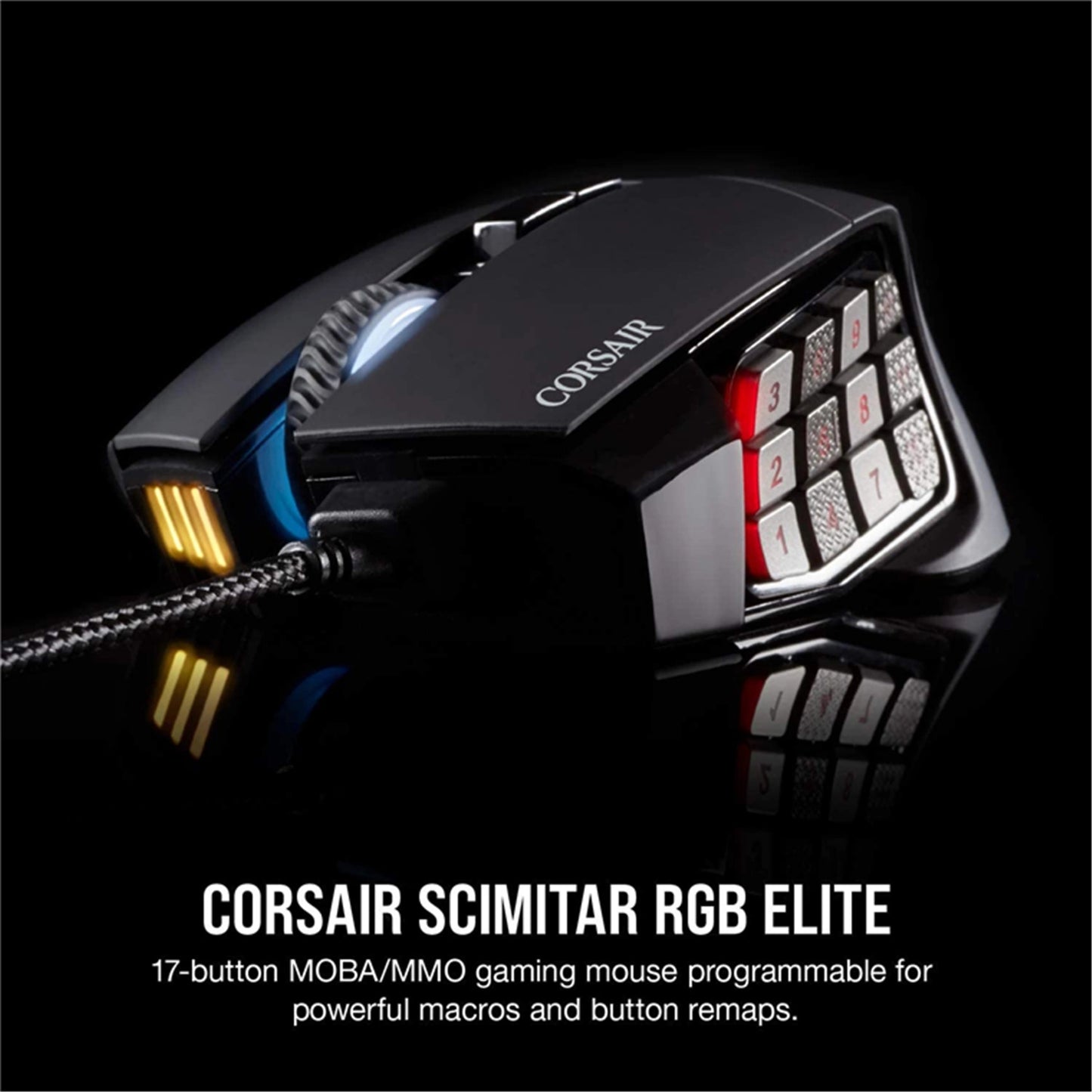 Corsair Scimitar RGB Elite MOBA MMO Gaming Mouse