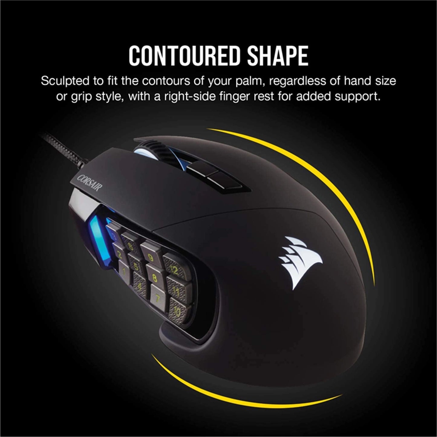 Corsair Scimitar RGB Elite MOBA MMO Gaming Mouse