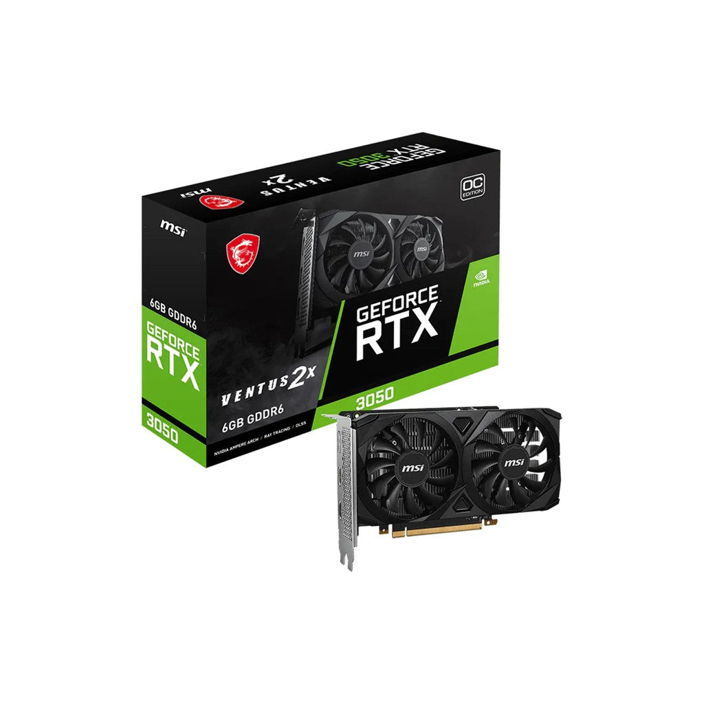 MSI NVIDIA GeForce RTX 3050 VENTUS 2X OC GDDR6 6GB Graphics Card