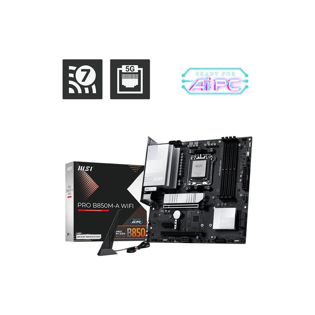 MSI PRO B850M-A WIFI mATX AM5 Motherboard