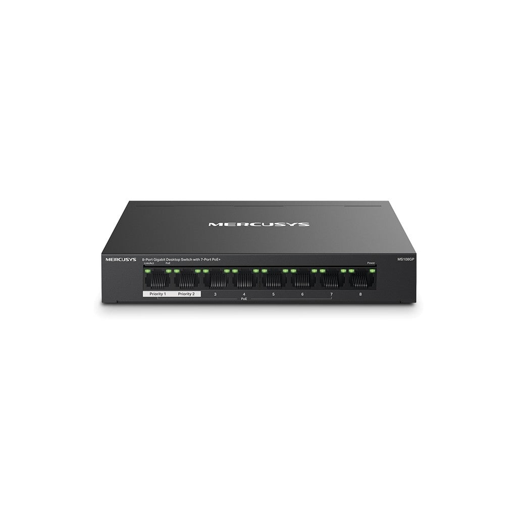 Mercusys MS108GP 8-Port Gigabit Desktop Switch with 7-Port PoE+