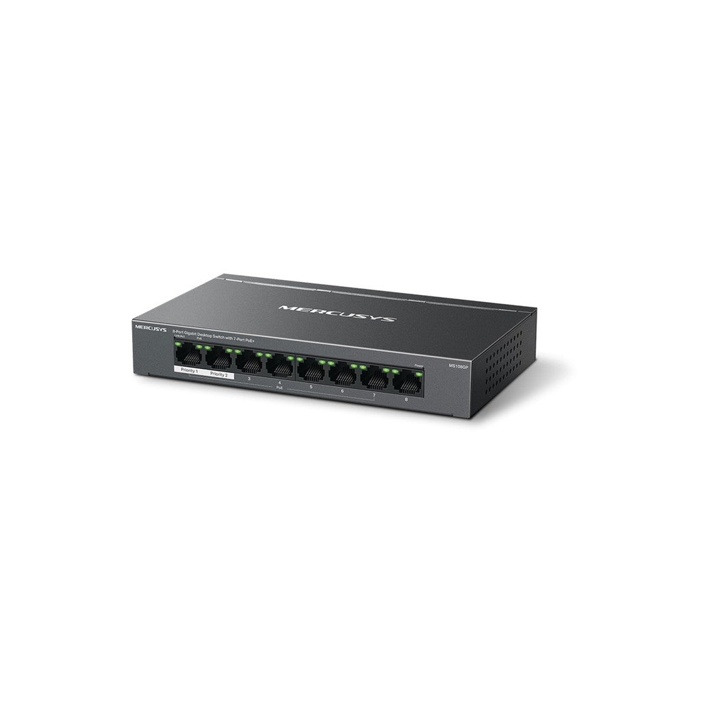 Mercusys MS108GP 8-Port Gigabit Desktop Switch with 7-Port PoE+