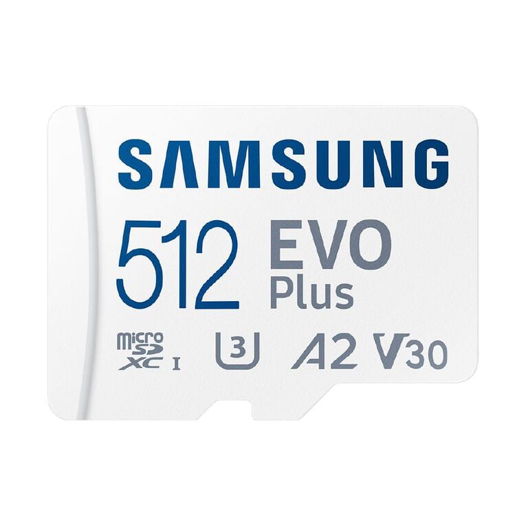 Samsung EVO Plus 512GB microSD Card with Adapter 10Yr Wty