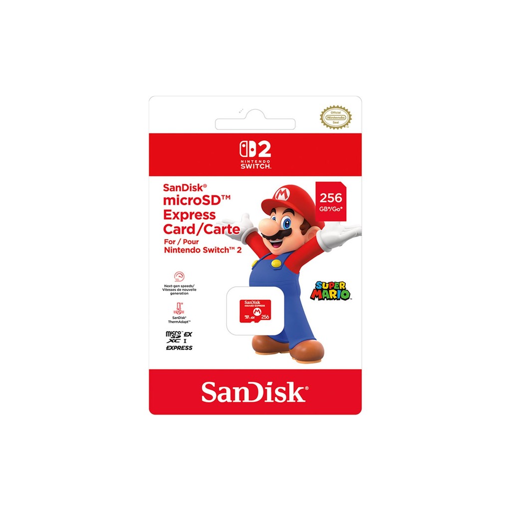 SanDisk 256GB microSD Express Card for Nintendo Switch 2