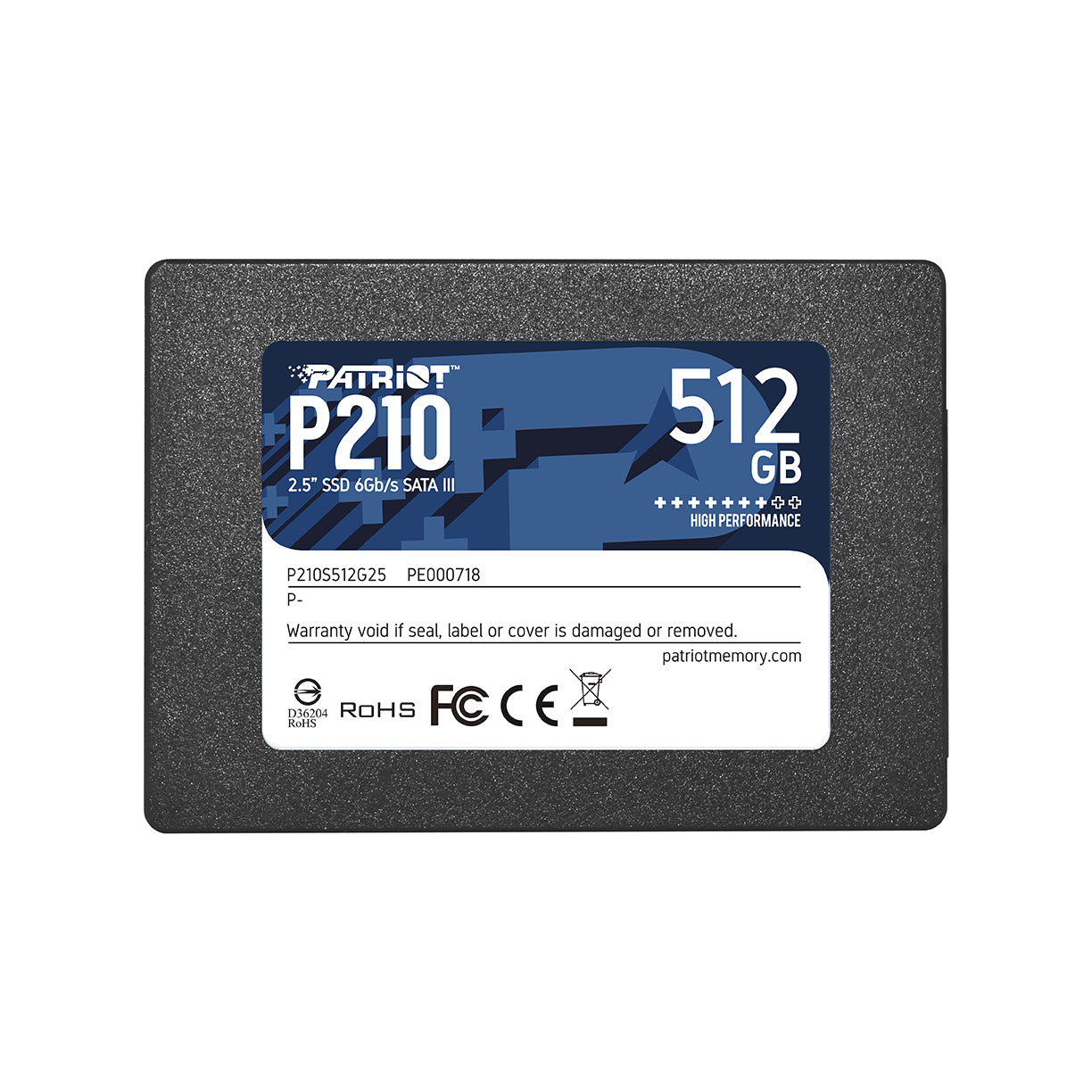 [Open Box] Patriot P210 512GB SSD SATA 2.5" 3Yr Wty