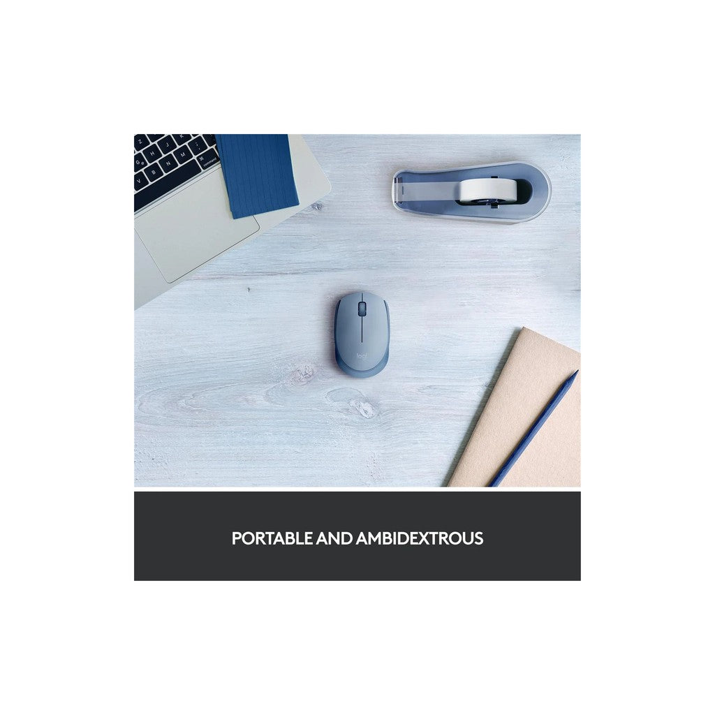 Logitech M171 Wireless Mouse - Blue Grey