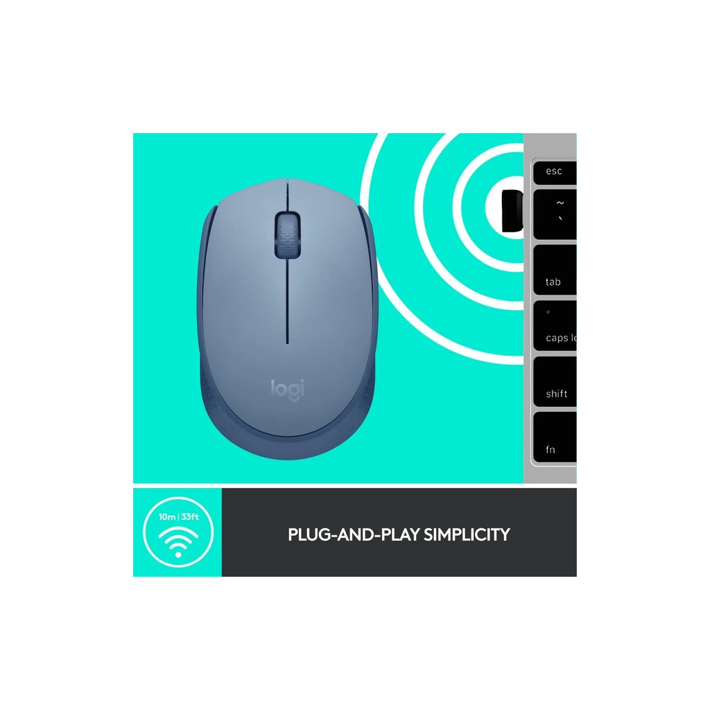 Logitech M171 Wireless Mouse - Blue Grey