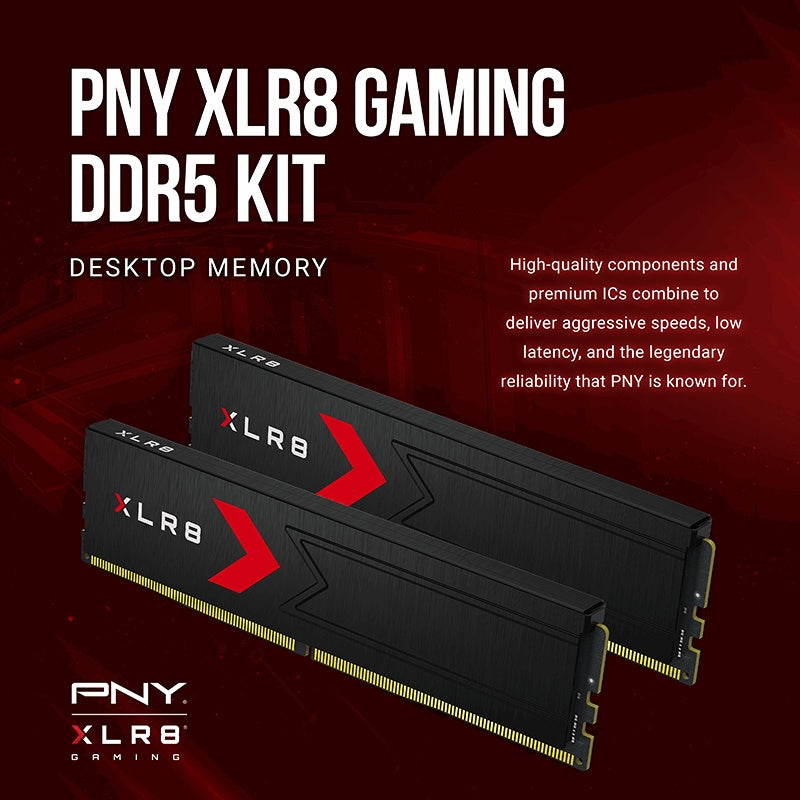 32GB (2x16) 5600mhz CL46 PNY XLR8 Gaming DIMM DDR5 RAM