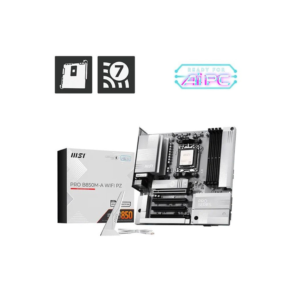 MSI PRO B850M-A WIFI PZ mATX AM5 Motherboard
