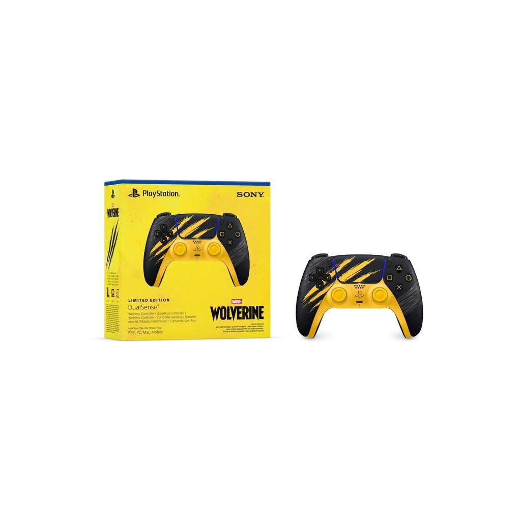 PlayStation 5 DualSense Wireless Controller - Marvel's Wolverine Battle Yellow Limited Edition