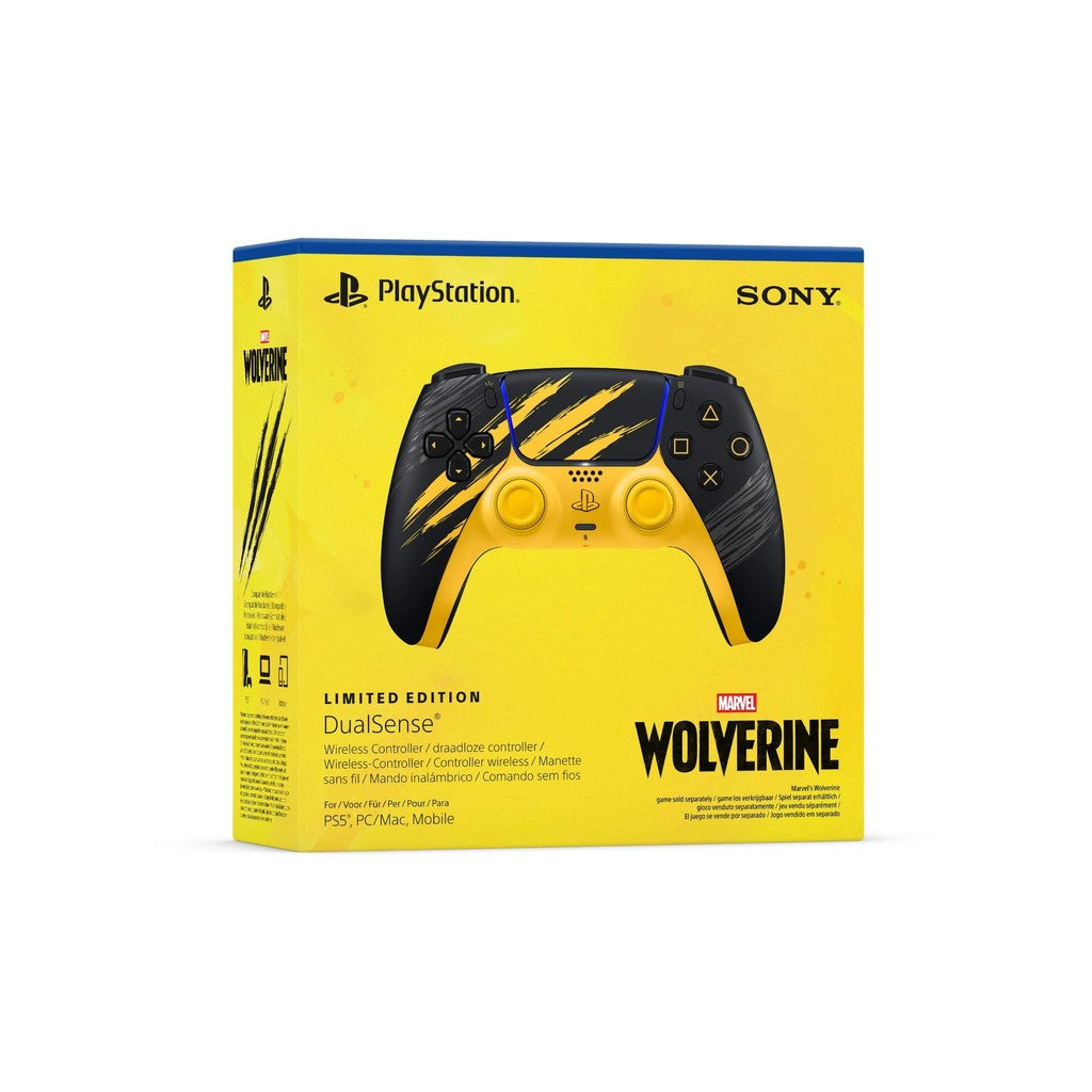 PlayStation 5 DualSense Wireless Controller - Marvel's Wolverine Battle Yellow Limited Edition