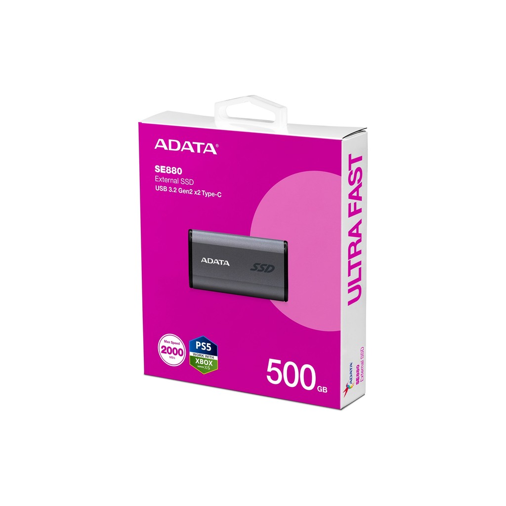 ADATA SE880 USB3.2 Gen2 500GB Type-C External SSD