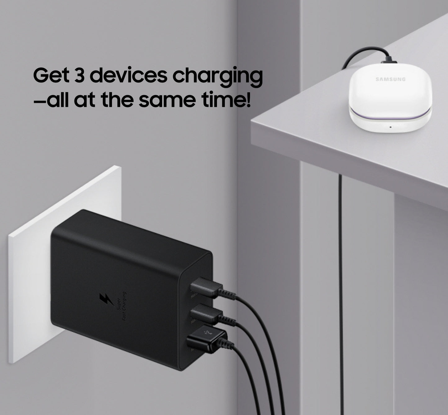 Samsung 65W USB-C PD Fast Charging Trio Wall Charger