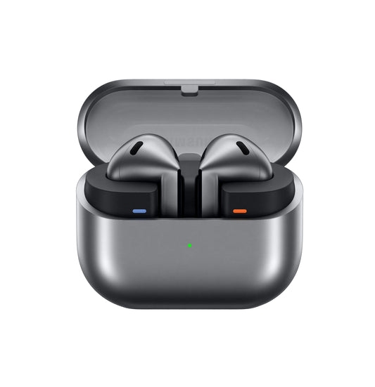 Samsung Galaxy Buds3 True Wireless Noise Cancelling Open-fit Earbuds - Silver - Galaxy AI enabled