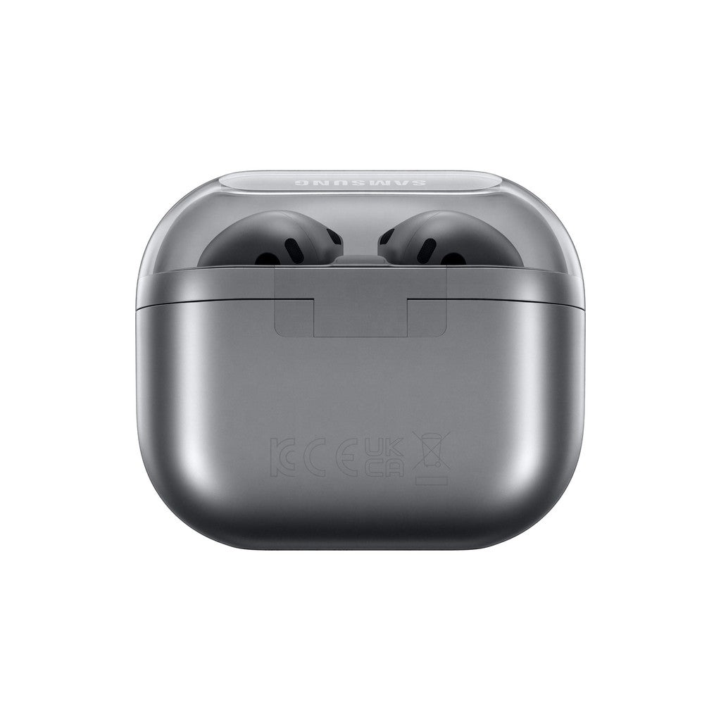 Samsung Galaxy Buds3 True Wireless Noise Cancelling Open-fit Earbuds - Silver - Galaxy AI enabled