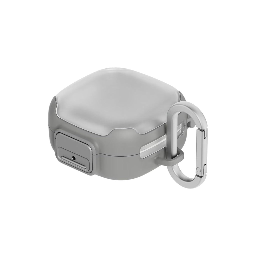 Samsung Galaxy Buds4 Clip Case with Carabiner - Grey (For Galaxy Buds4 & Galaxy Buds4 Pro)