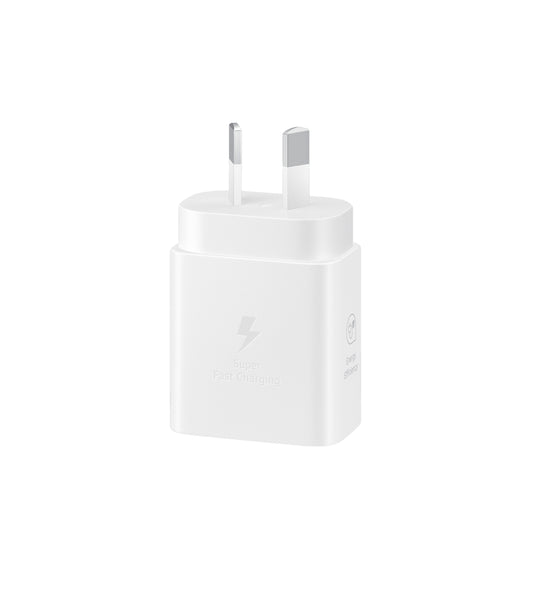 Samsung 25W USB-C PD Fast Charging GaN Wall Charger - White