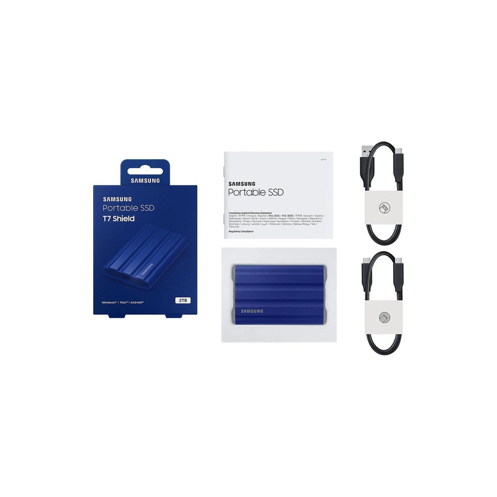 Samsung T7 Shield 2TB USB3.2 Gen2 External SSD - Blue