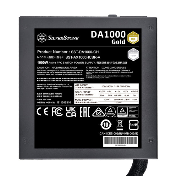 Silverstone DA1000-GH Strider Gold 1000W Modular ATX PSU