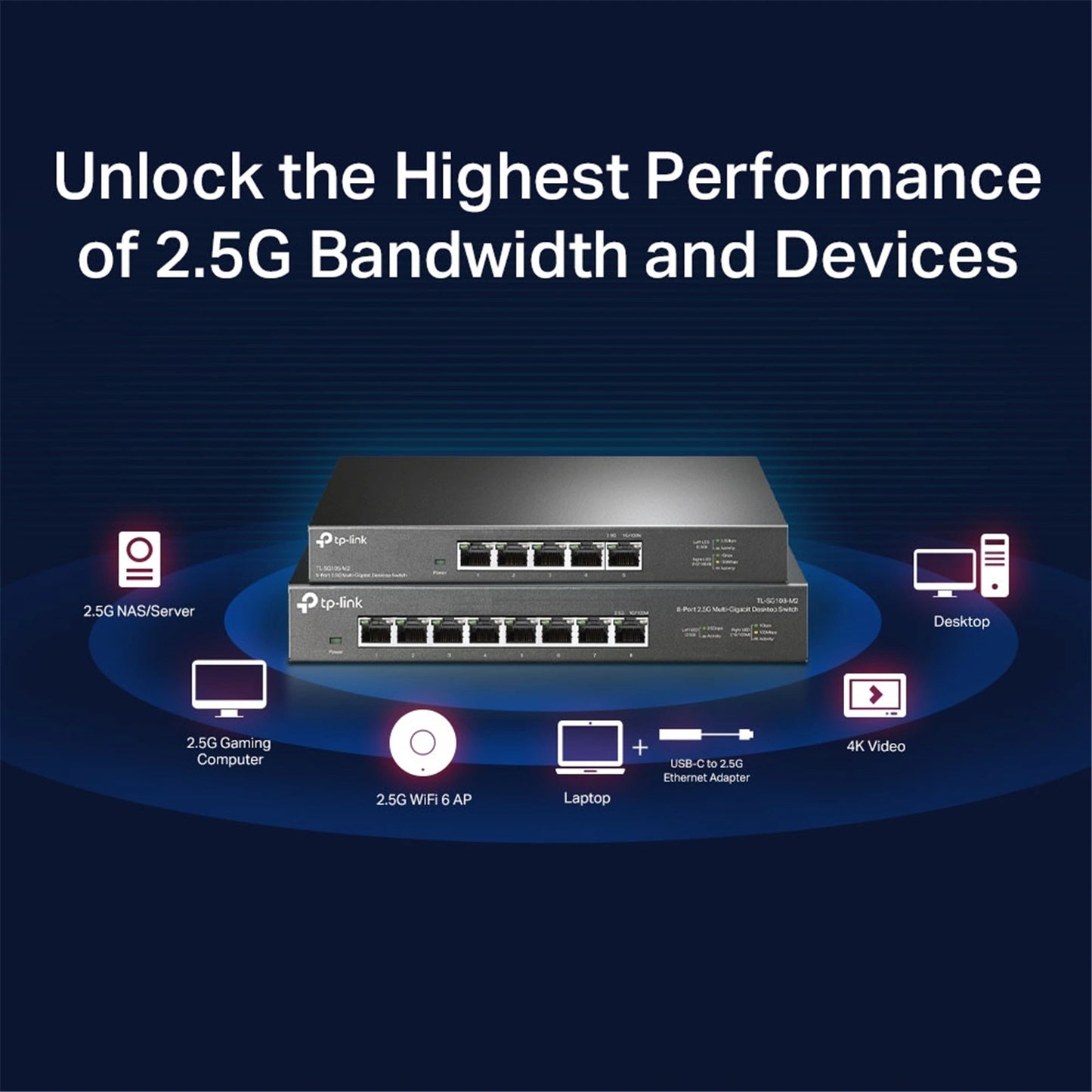TP-Link SG108S-M2 8 Port 2.5G Gigabit Switch