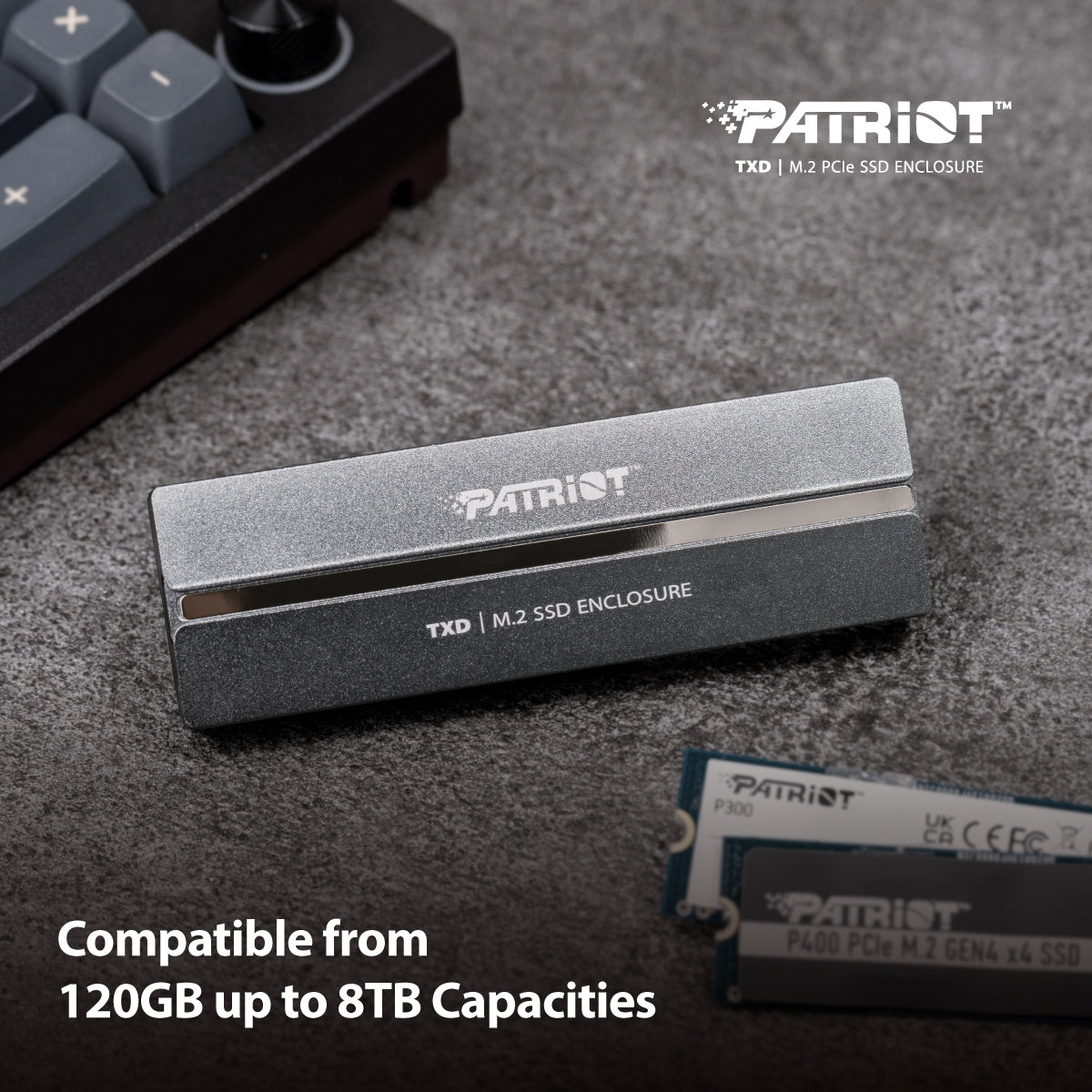 Patriot TXD USB3.2 Gen2 External PCIe M.2 SSD Enclosure