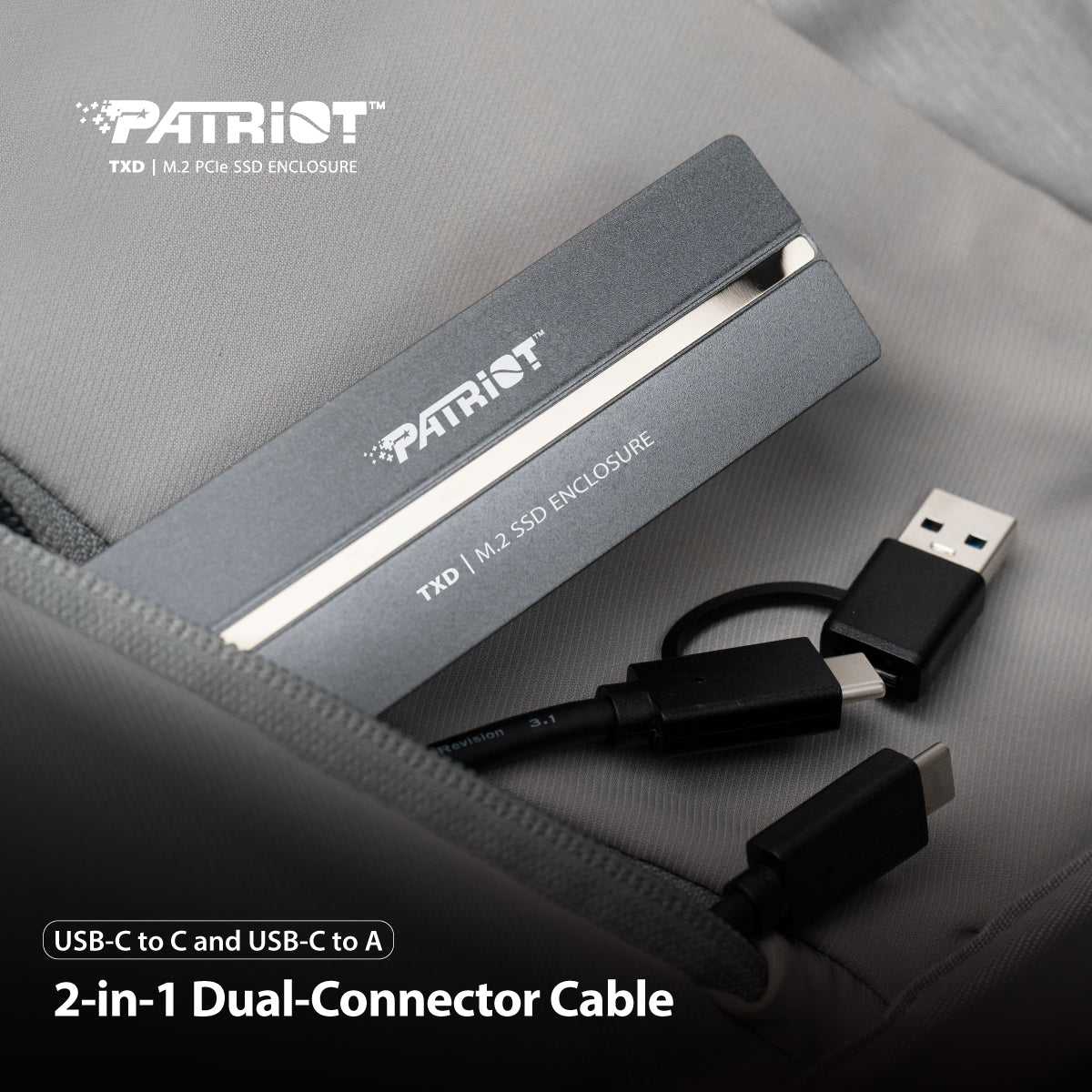 Patriot TXD USB3.2 Gen2 External PCIe M.2 SSD Enclosure
