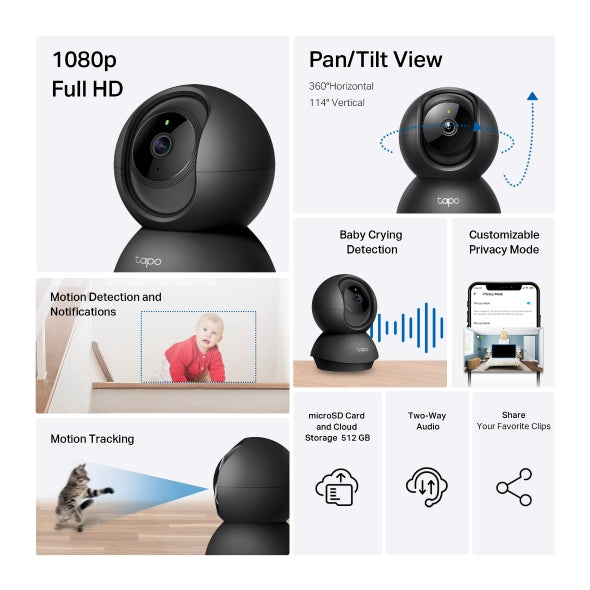 TP-Link Tapo C201 1080P Indoor PT Wi-Fi Camera