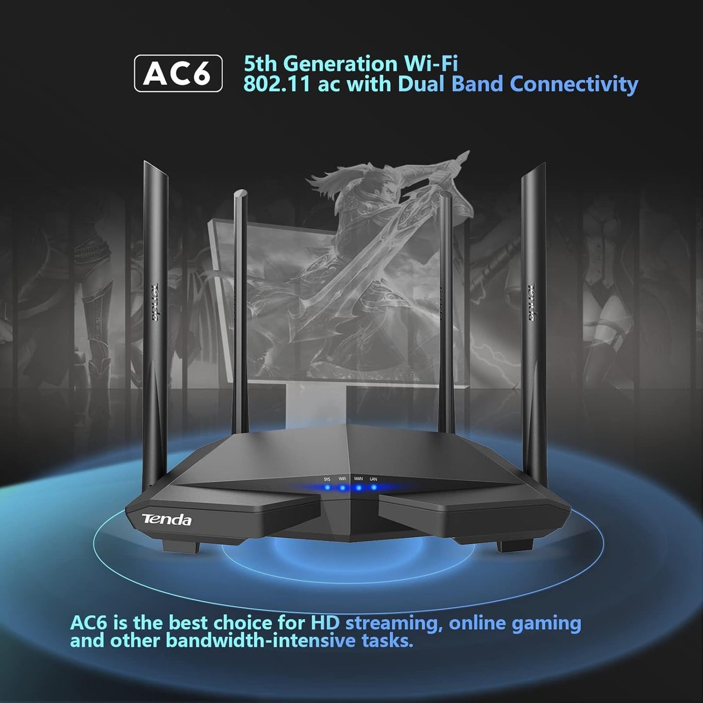 Tenda AC6 AC1200 WiFi Router