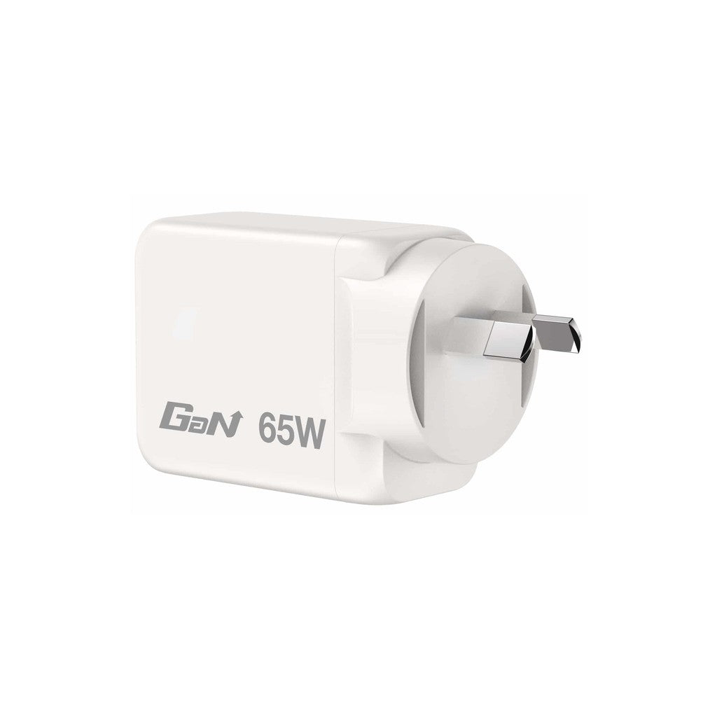 Verbatim 65W GaN Charger with 2x USB-C and 1x USB-A - White
