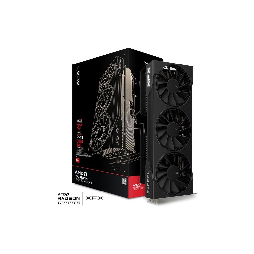 XFX Swift AMD Radeon RX 9070 XT Triple Fan Gaming Edition GDDR6 16GB Graphics Card