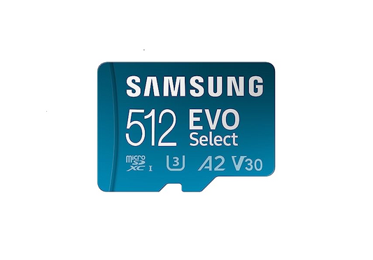 Samsung EVO Select 512GB microSD Card with Adapter 10Yr Wty
