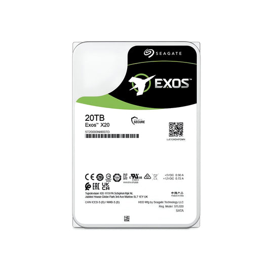 Seagate Exos X20 20TB 3.5" Internal HDD 5Yr Wty