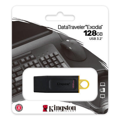 Kingston Data Traveler Exodia 128GB USB 3.2 Flash Drive 5Yr Wty