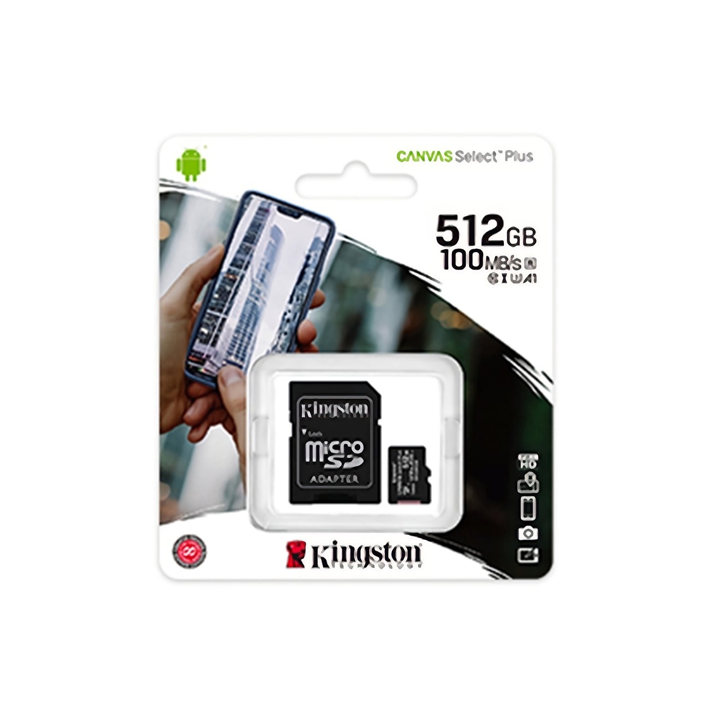 Kingston Canvas Select Plus 512GB microSD Card with Adapter Lifetime Wty