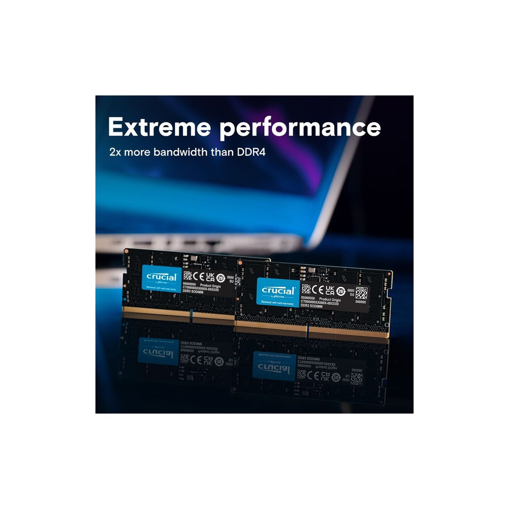 16GB (2x8) Crucial 4800mhz DDR5 SODIMM RAM