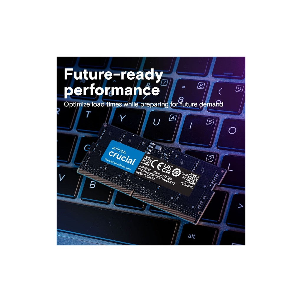 16GB (2x8) Crucial 4800mhz DDR5 SODIMM RAM