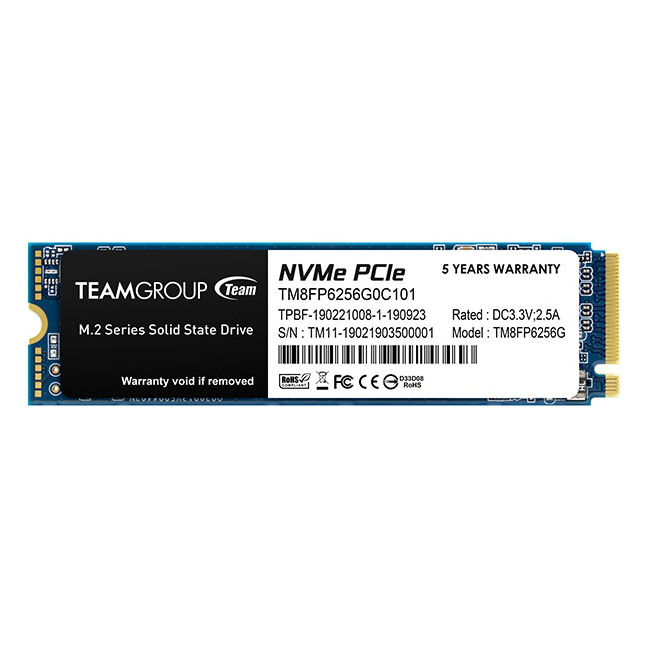 TeamGroup MP33 256GB M.2 NVMe SSD 5Yr Wty