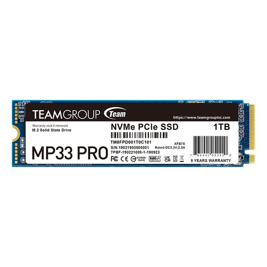 TeamGroup MP33 Pro 1TB M.2 NVMe SSD 5Yr Wty