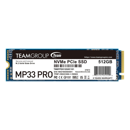 TeamGroup MP33 Pro 512GB M.2 NVMe SSD 5Yr Wty
